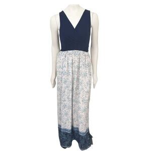 MODCLOTH Gilli Faux Wrap Floral Sleeveless Maxi Dress SZ M
